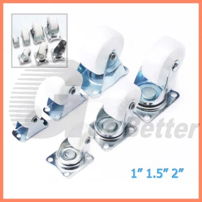 PP Nylon Castors Casters Nylon Wheels Swivel Small Mini Wheels Furniture White