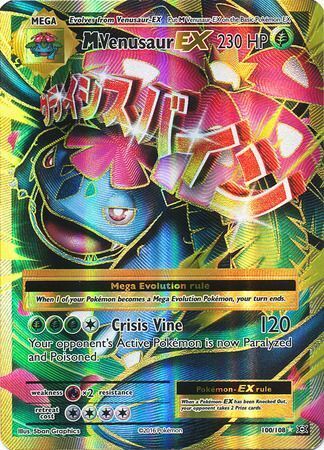M Venusaur EX - 100/108 - Full Art Ultra Rare NM Pokemon XY M Venusaur EX - 100/108 - Full Art Ultra Rare NM Pokemon XY