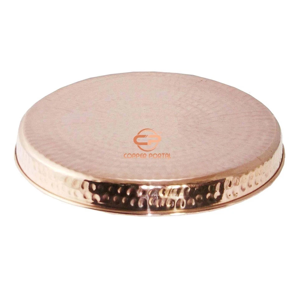 Juego de cena de cobre puro elegante vajilla artesanal para hospedar regalo de Navidad Foto 4 de 4