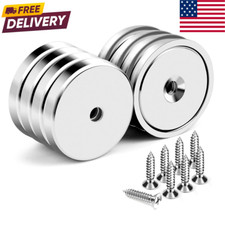 8Pack Neodymium round Base Cup Magnet 100lbs Strong Rare Earth Magnet Heavy Duty