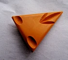 Vintage 1930s Bakelite Dress Clip arrow triangle Design Art Deco Jewelry 2"