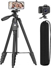 Tripod Professional Camera Tripods with Quick-Release Plate 60" Tripod for Ca...
