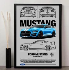 Ford Mustang GT500 Wall Art | Printable Shelby Poster