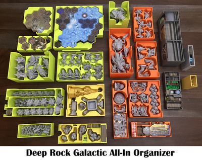 Deep Rock Galactic 3D Printed Boardgame Organizer - Core Game + All Expansions