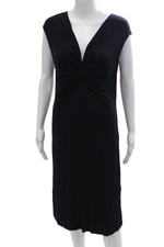 Michael Michael Kors Womens Sleeveless V-Neck Knee Length Dress Blue Size M