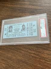 Full Ticket Clay/Ali Vs. Sonny Liston PSA 8, Blue Variety. 1965, Lewiston, Maine