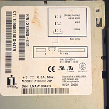 Iomega Z100IDE ZIP 100MB Internal IDE 3.5in Zip Drive Removable Cartridge