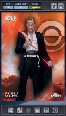 Dryden Vos - Orange 25cc Legendary - Star Wars Card Trader Topps Chrome 2025