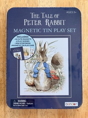 The Tale of Peter Rabbit 46 Magnetic Tin Play Set & Book Beatrix Potter Easter