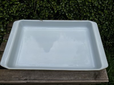 VTG PYREX #933 Crazy Daisy Spring Blossom Large Green Lasagna