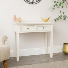 Ivory 2 Drawer Console / Dressing Table - Daventry Ivory Range