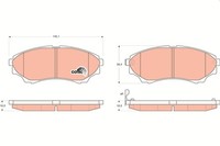 TRW Bremsbelagsatz, Scheibenbremse GDB3403 FüR Ford Mazda