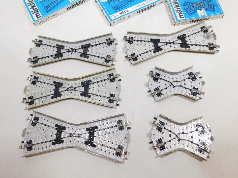 6x Märklin H0 AC Crossing M Track 5114+5211 Mint 3x Box #DD668-1 - Image 3 of 3