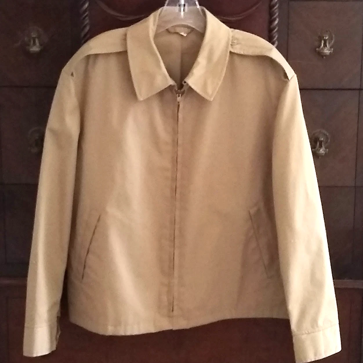 Retro Men's Neptune Classic Tan Windbreaker Jacket 42