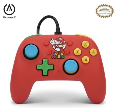 PowerA Nano Wired Controller for Nintendo Switch - Super Mario Medley (Red)
