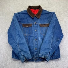 Vintage Key Imperial Denim Jacket Mens Large? Blue Corduroy Collar Trucker Work