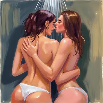Akt Porträt weiblich Malerei Gemälde Öl Bild Zeichnung Dame Frau Kunstdruck