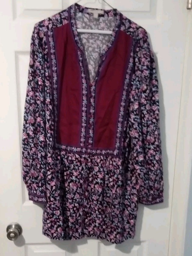 Woman Within Floral Boho Top, Size 26/28