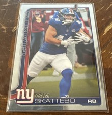 2025 Topps Chrome Football #331 Cam Skattebo Base RC New York Giants Rookie