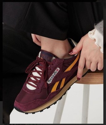 Reebok AZTEC II Damen Sneaker 24,5 cm burgund gelb gebraucht
