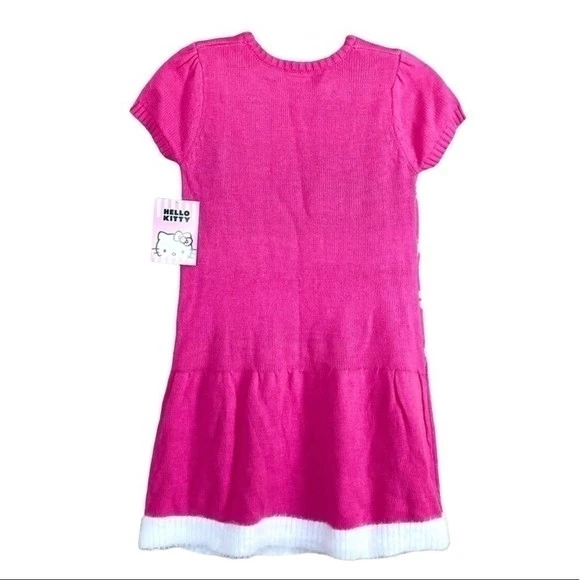Nuevo con etiquetas Vestido Niñas HELLO KITTY Rosa Suéter Vestido Manga Larga Vestido Foto 4 de 4