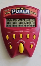 VTG Radica Pocket Poker Handheld Game Deuces Draw Poker 1999 Works New Battery