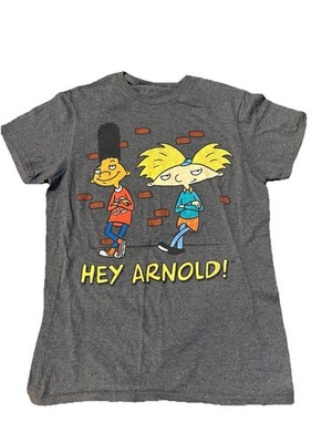 Nickelodeon Hey Arnold Gray T Shirt Adult Small