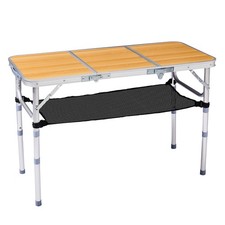 Outdoor Folding Camping Table,3ft Portable Pinic Table with 3 Adjustable Height