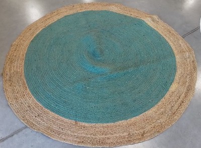 TEAL NATURAL 6'-0'' x 6'-0'' Broken Thread Rug, Reduced Price 1172784549 NF801E-6R