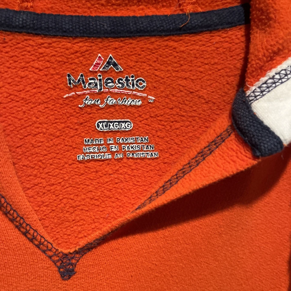 MAJESTIC NFL DENVER BRONCOS MUJER CORBATA CUELLO SUDADERA CON CAPUCHA NARANJA XL Foto 2 de 3