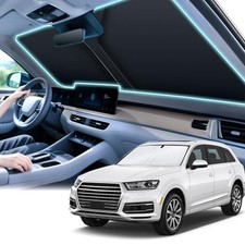 300T Universal Car Windshield Sun Shade, Foldable Reflective for Standard