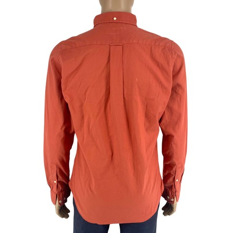 GANT Men Dusty Orange Luxury Oxford Garment Dye Shirt Size M - Picture 3 of 10