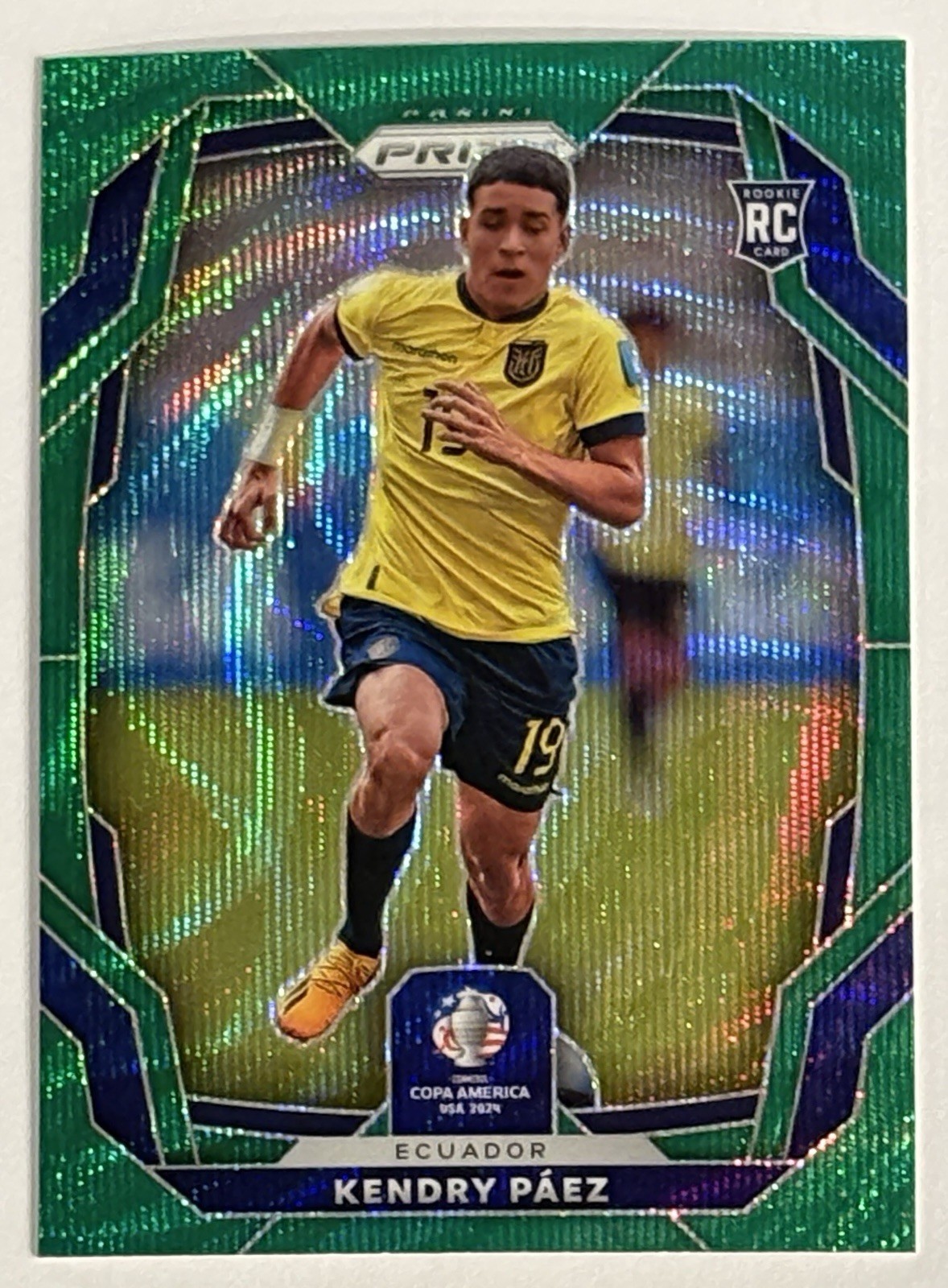 2024 Panini Prizm CONMEBOL Copa America - Kendry Paez #69 Green Wave Prizm (RC)