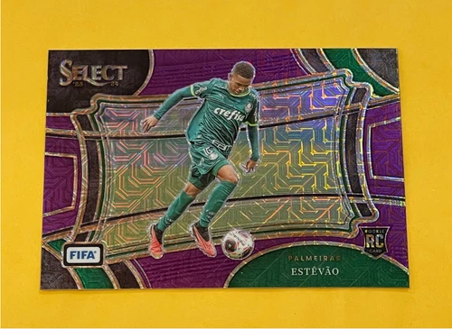 2023-24 Panini Select FIFA Estevao Rookie Purple Mojo Field Level Prizm #207
