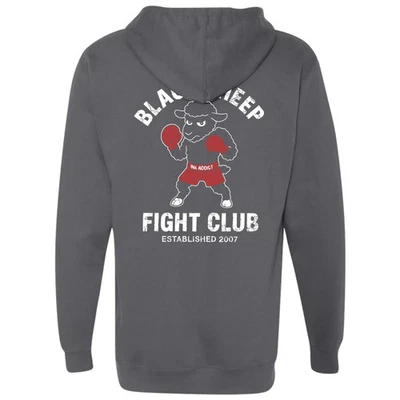Neuf InkAddict Mouton Noir Fight Club Pull Capuche Charbon SM-3XL Fabriqué À USA - Photo 1/3