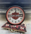 Vintage 1991 Harley-Davidson Original Dealer Neon Large 20 Inch Clock Gas Sign