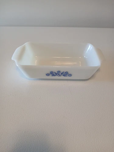 Vintage Anchor Hocking #441 Blue Cornflower 1 Quart Casserole Baking Dish USA