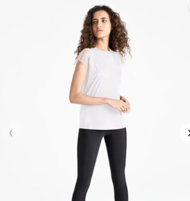 Delicate Summer Breeze WOLFORD Pure TULLE CAP Sleeve Shirt MSRP$195