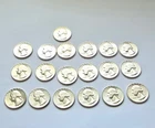 1940-1959 P D S Uncirculated BU Washington Silver Quarters Partial Set 19 Coins