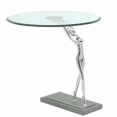 Stylish 58 5cm Lotte End Table Nickel Figurine Holding Floating Glass Top 5032203148789 - How To Hold Glass Table Top In Place Stylish 58 5cm Lotte End Table Nickel Figurine Holding Floating Glass Top 5032203148789 - How To Hold Glass Table Top In Place