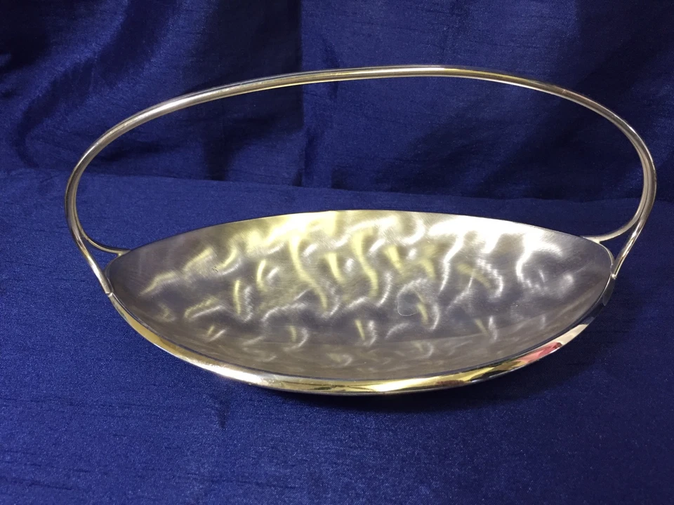 Vintage Silverplate Footed Tidbit Tray Caravelle by Hoka Made in W Germany     - Image 3 of 4