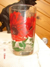 Vintage Boscul Peanut Butter Juice Glass POPPY