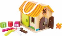 Steckspiel Haus Ca. 20 X 16 X 15 Cm Holz