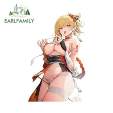 EARLFAMILY 5.1" Yoimiya Game Girl Car Body Decor Alluring Anime Girls Decals