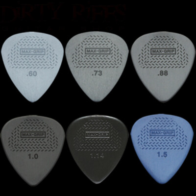 6 x Dunlop Max Grip Standard Gitarren-Plektren/Gitarrenplektren - Ihre Wahl der Größe/Typ