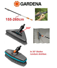 GARDENA Cleansystem Waschbürste 360°#18812#18810  Teleskopstiel 155-260cm#18804