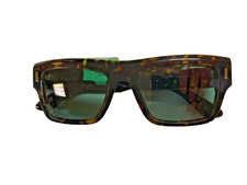 New Calvin Klein CK23504S 235 Sunglasses Havana Brown Frame Green Lens 55-19-145