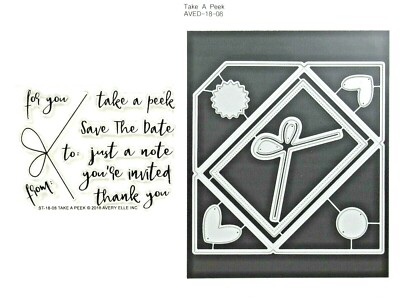 Avery Elle Take A Peek Stamp Set and Take A Peek Elle-ments Die Set, Retired