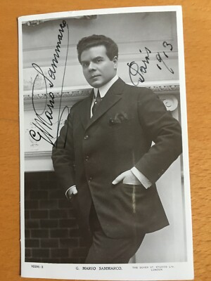 Mario Sammarco Autograph Postcard