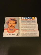 FLAMES JIM PEPLINSKI 1983-84 ESSO HOCKEY STARS TV CASH GAME CARD